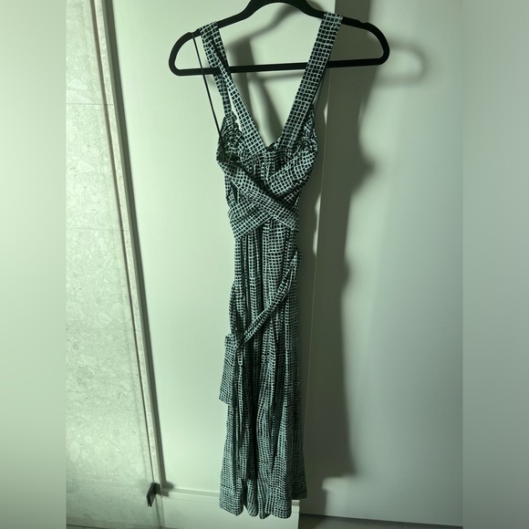 Proenza white label long blue pattern wrap dress - Picture 7 of 9